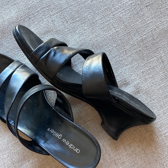 Andrew Geller Leather Sandals Size 6.5 - Picture 1 of 6
